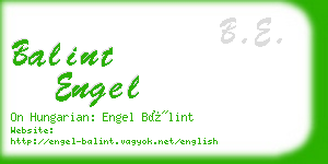 balint engel business card